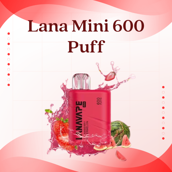 Lana Mini 600 Puffs Disposable Vape device in various colors