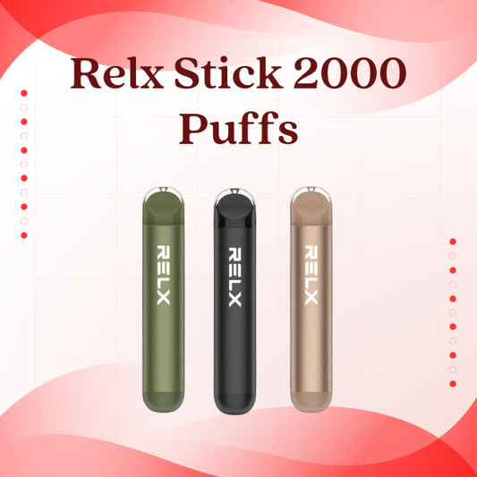 Relx Stick 2000 Puffs disposable vape pen with ergonomic mouthpiece