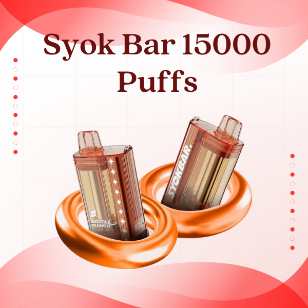 Syok Bar 15000 Puffs Disposable Vape with LED Screen and Transparent Tank